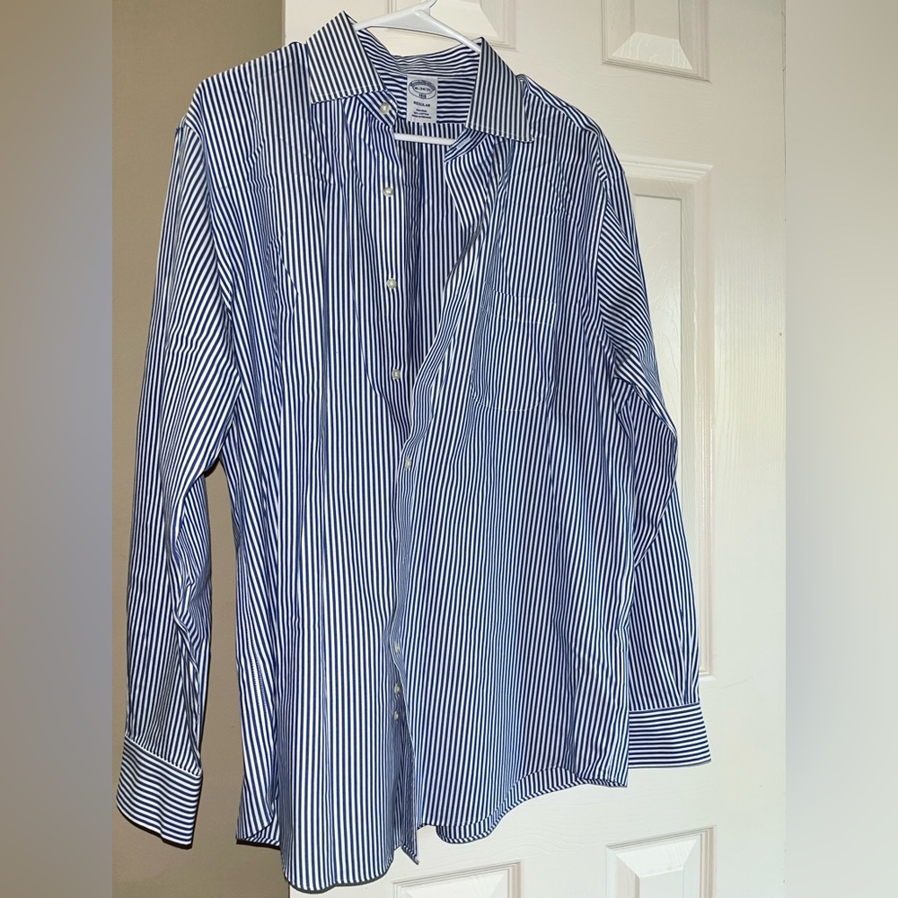Brooks Brothers Blue Striped Men's Shirt